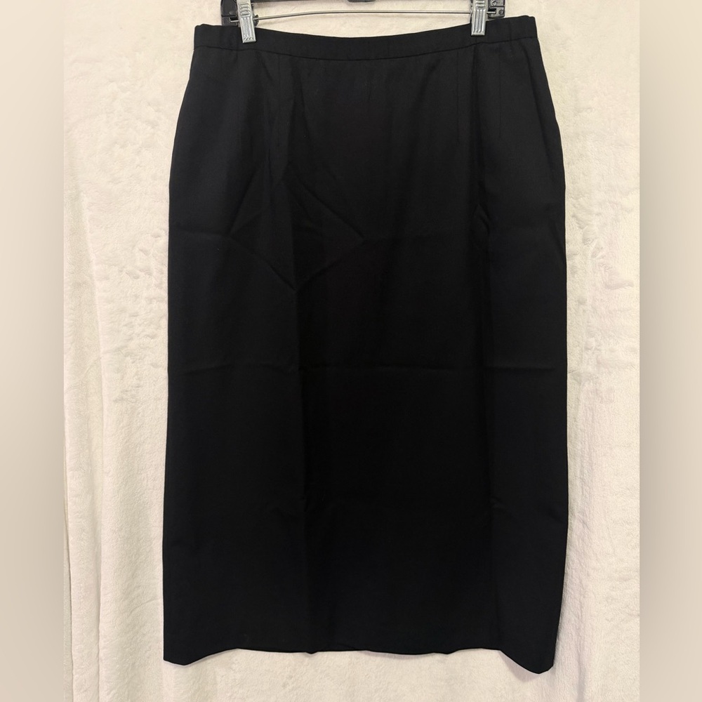 Pendleton 100% Virgin Wool Skirt Womens 16W Vintage Black Maxi Long Lined Modest